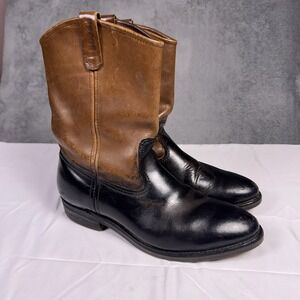 Red Wing Pecos Boots Mens 12E Leather Pull On Distressed Round Toe 2 Tone